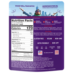 Dixie Grace's Hot & Spicy Boiled Peanuts pouch, back with nutrition facts and ingredients