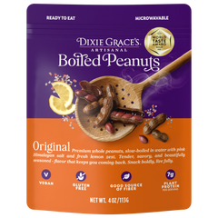 Dixie Grace's Original Boiled Peanuts pouch, front